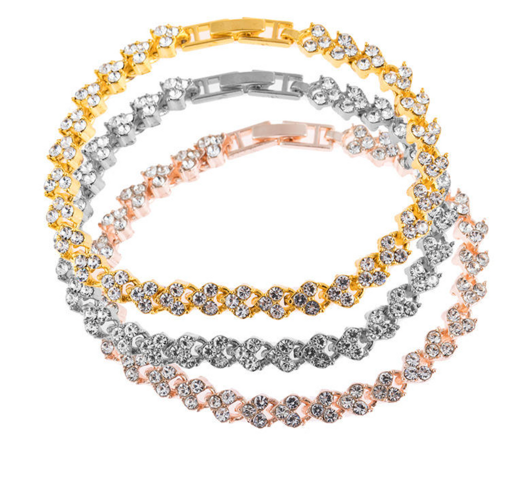 Elegant Full-Diamond Bracelet
