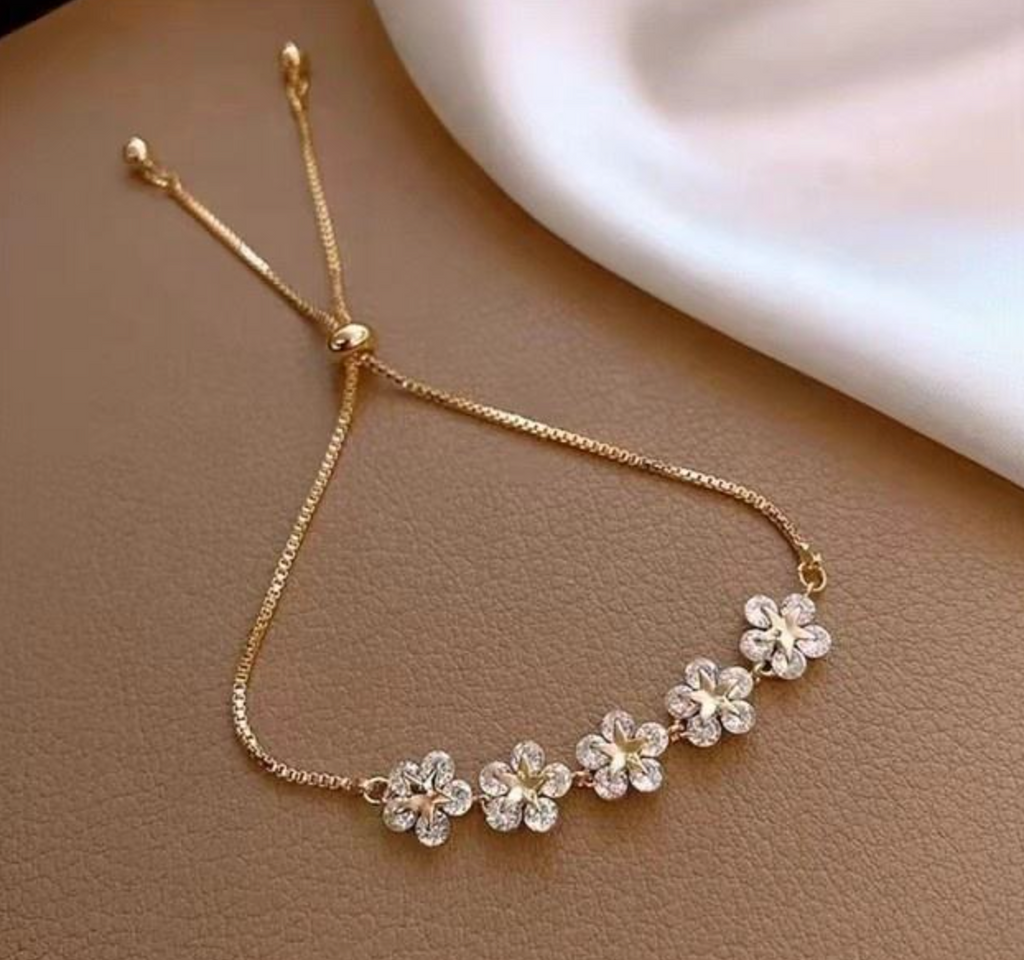 Gold Cherry Blossom Bracelet