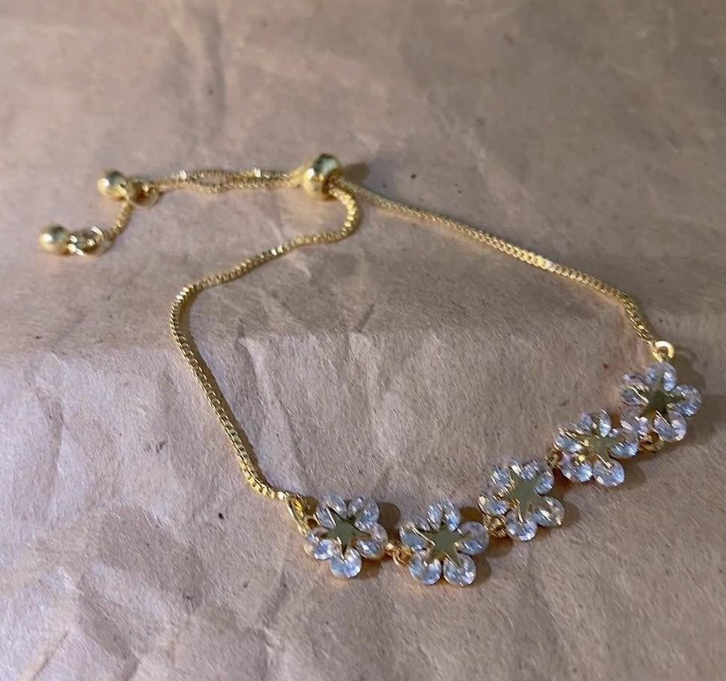 Gold Cherry Blossom Bracelet