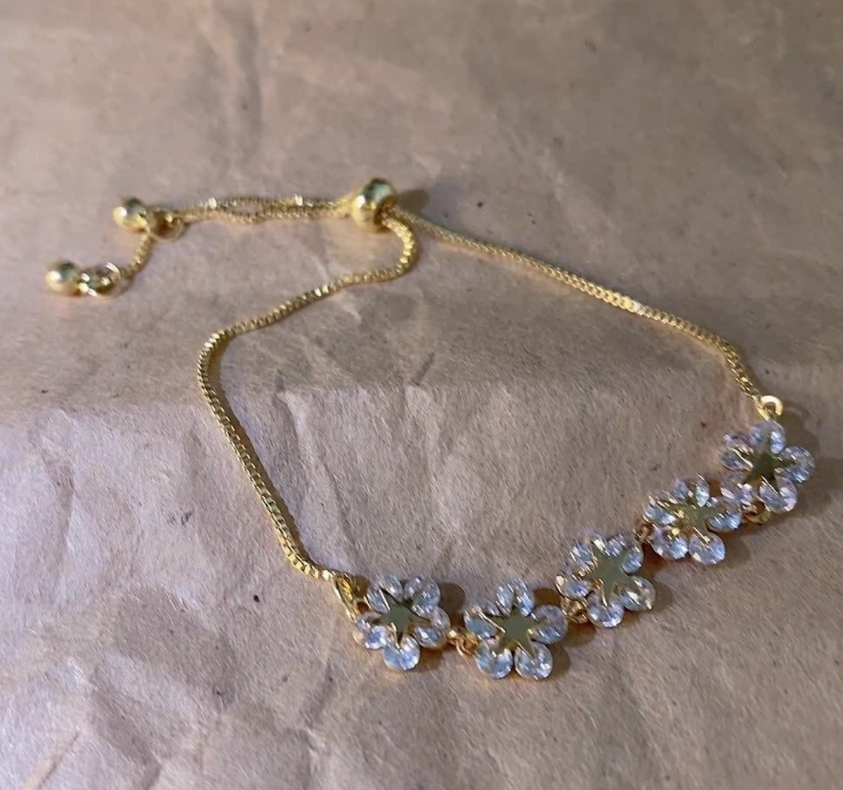 Gold Cherry Blossom Bracelet