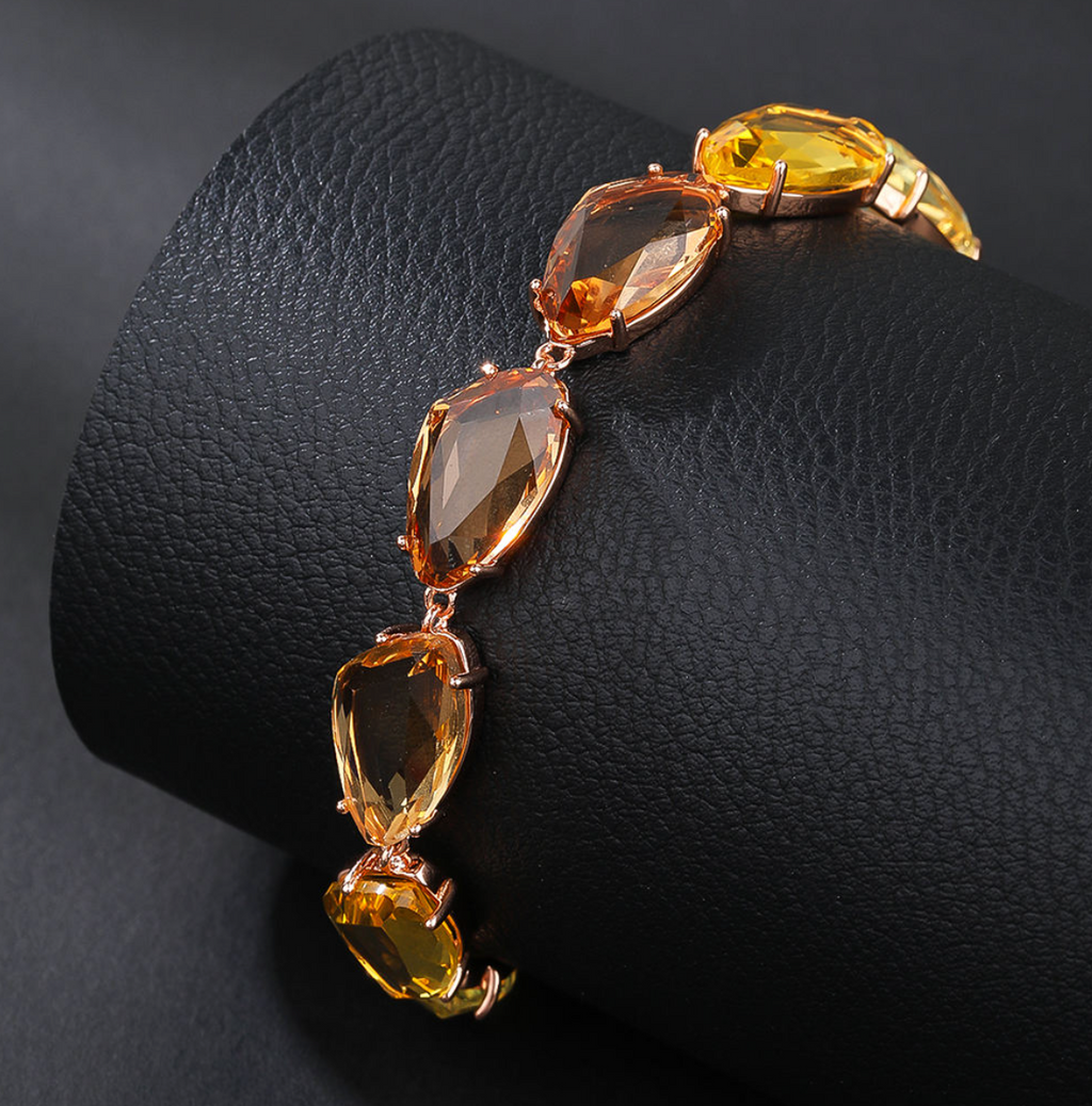Geometric Cubic Zirconia Bracelet