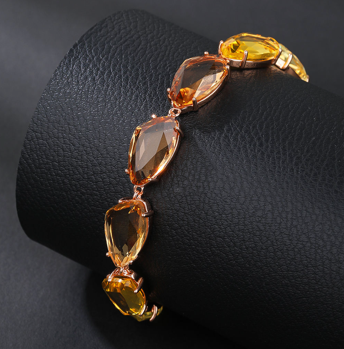 Geometric Cubic Zirconia Bracelet