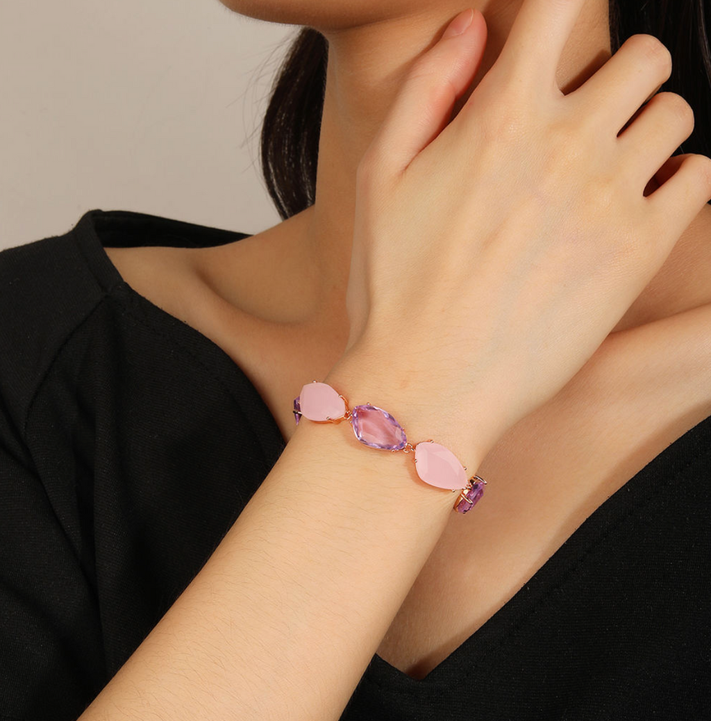 Geometric Cubic Zirconia Bracelet