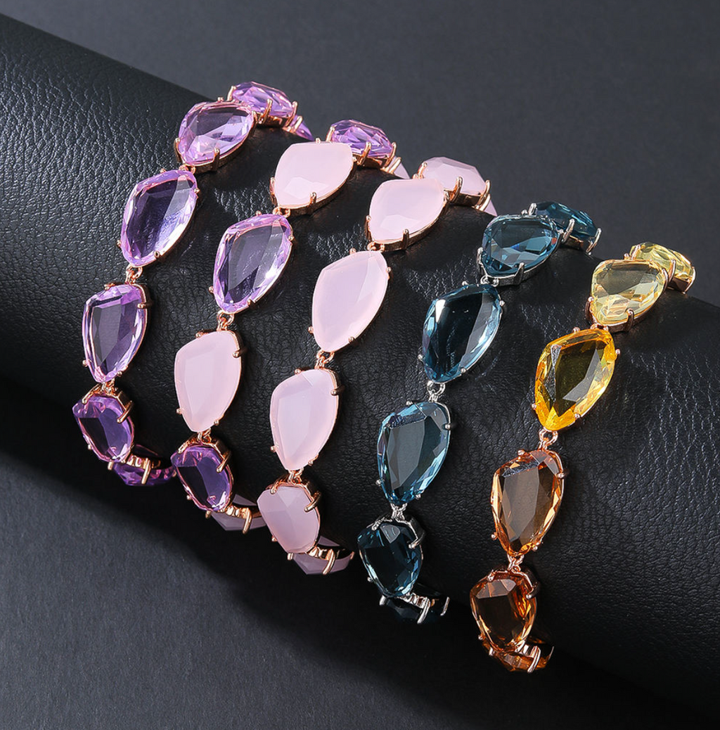 Geometric Cubic Zirconia Bracelet