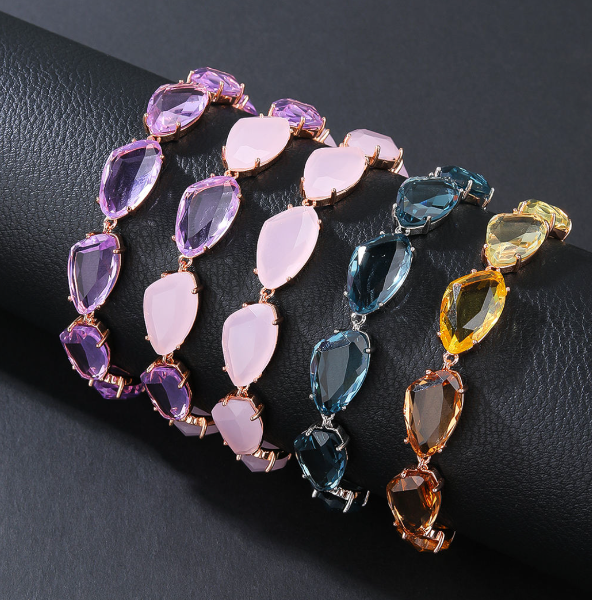 Geometric Cubic Zirconia Bracelet